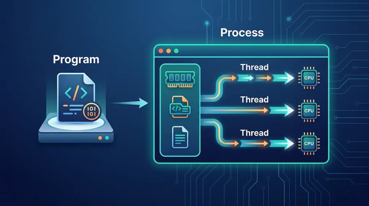 What Are Programs, Processes, and Threads? A Complete Beginner Guide