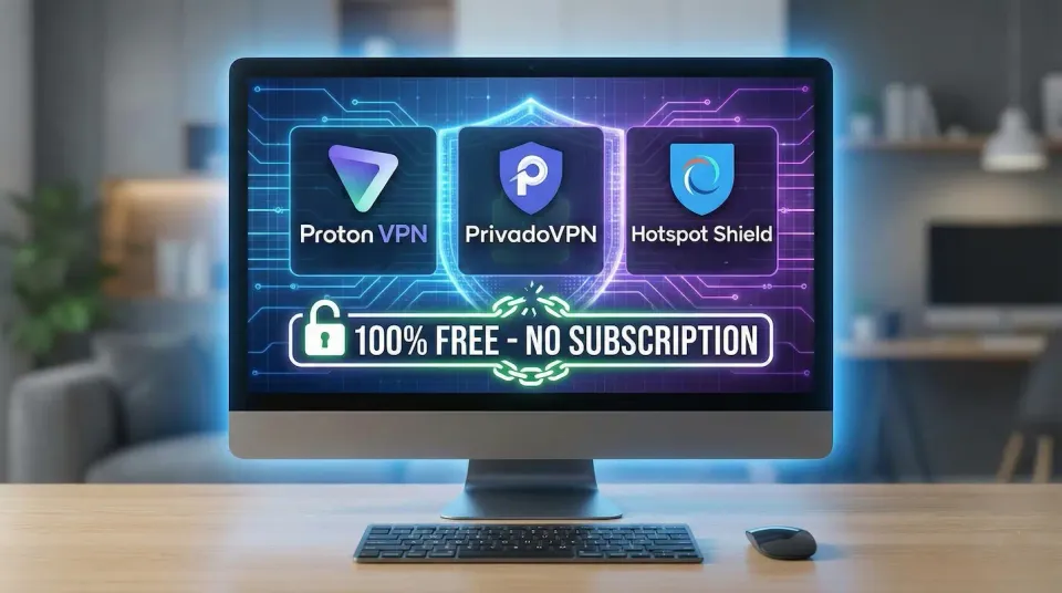 Best Free VPN Services for Desktop: No Subscription Needed (100% Free)